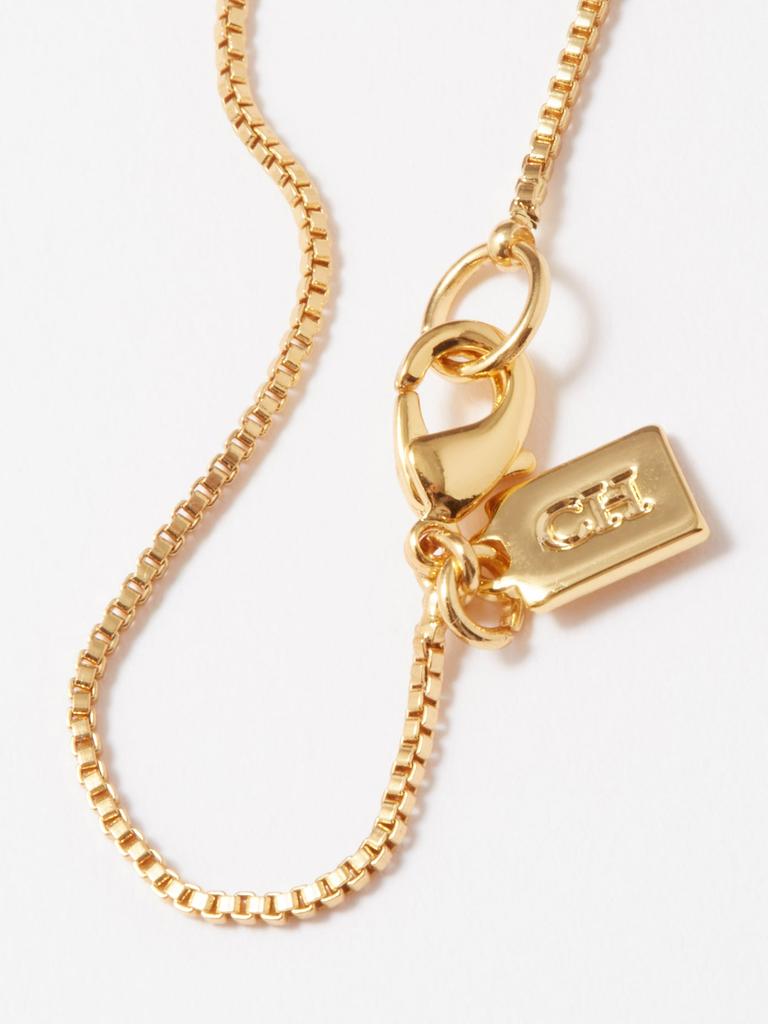 Fortuna crystal & 18kt gold-plated necklace商品第5张图片规格展示