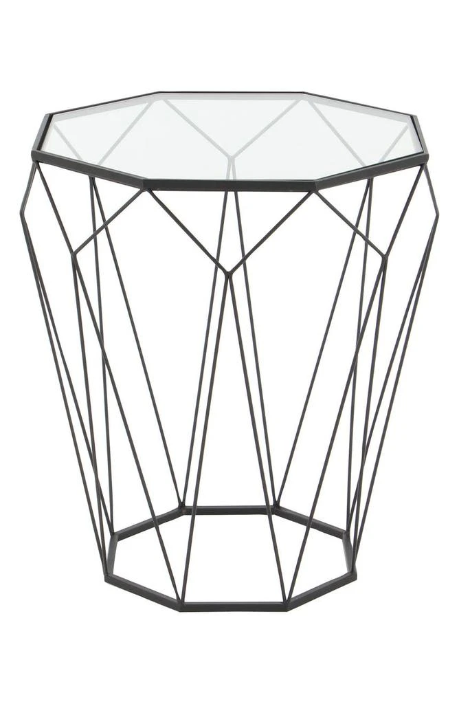 商品VIVIAN LUNE HOME|Black Metal Contemporary Accent Table,价格¥1157,第3张图片详细描述