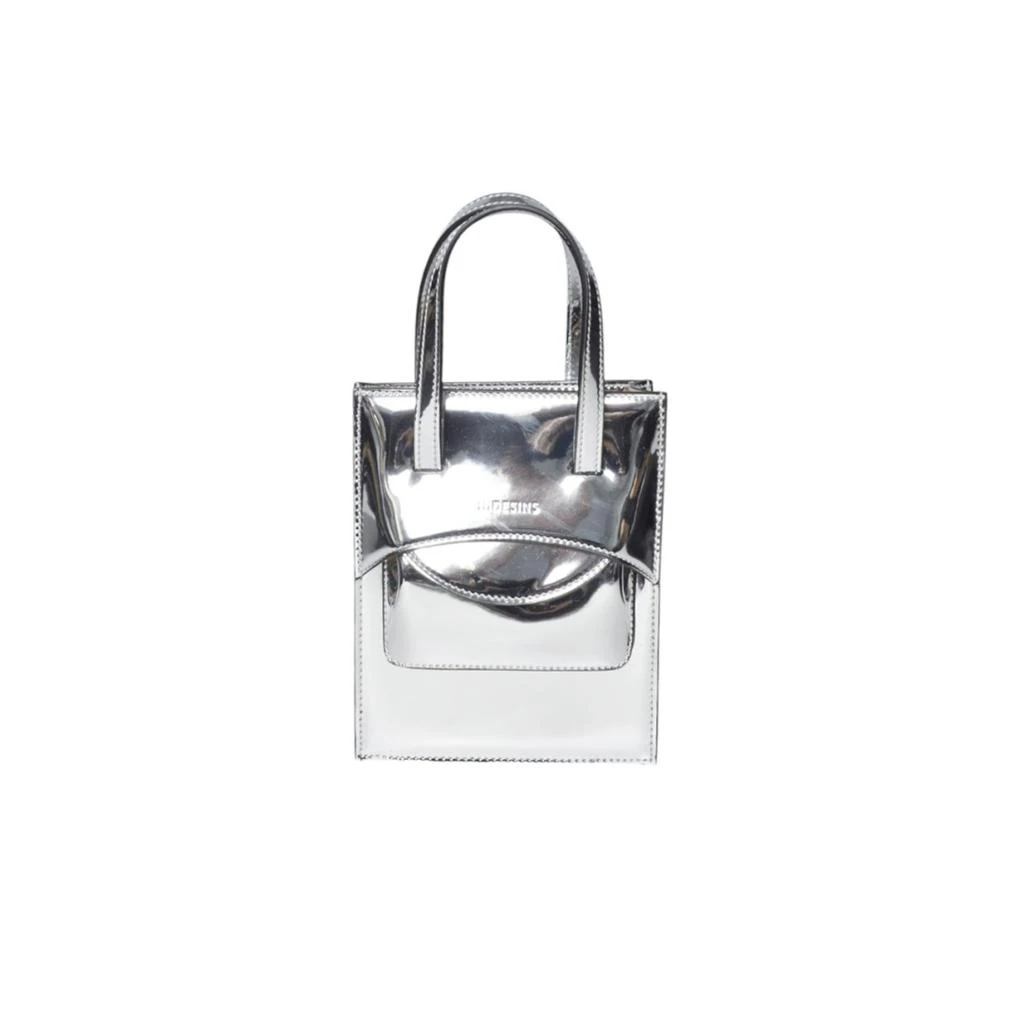 商品Hidesins|Silver Mini Leather Flap Shoulder Bag,价格¥1227,第1张图片