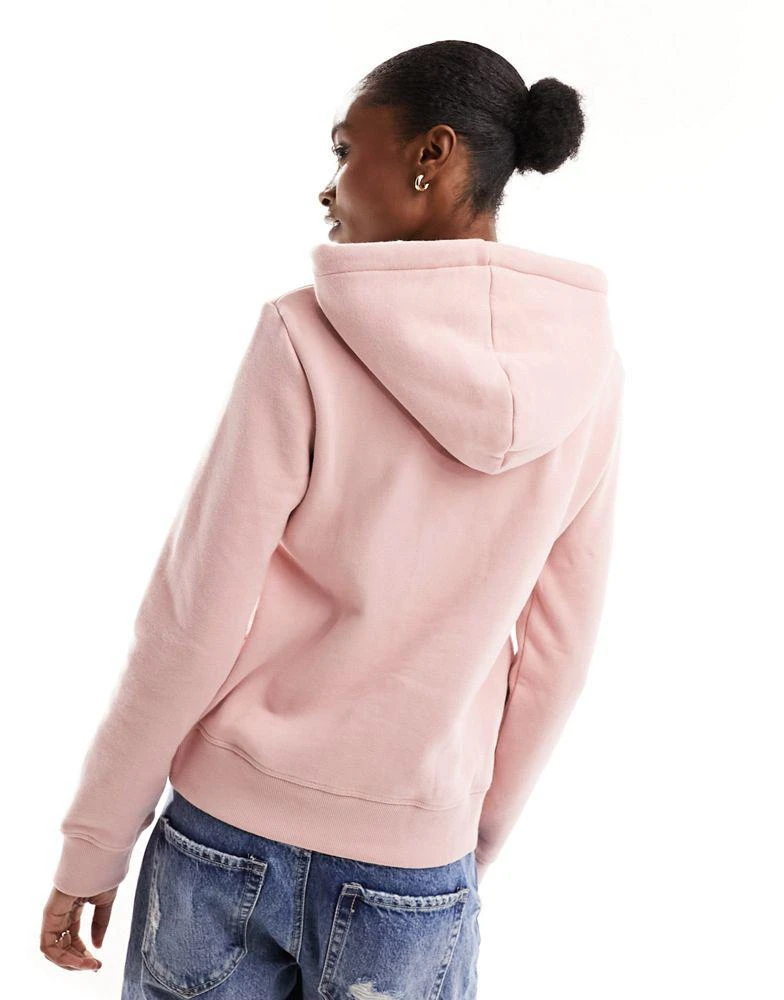 商品Superdry|Superdry luxe metallic logo hoodie in Vintage Blush Pink,价格¥408,第3张图片详细描述