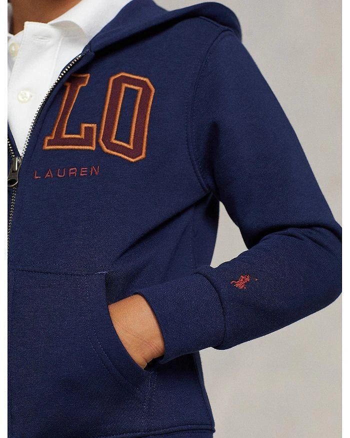商品Ralph Lauren|Boys' Logo Fleece Full Zip Hoodie - Little Kid, Big Kid,价格¥322,第3张图片详细描述