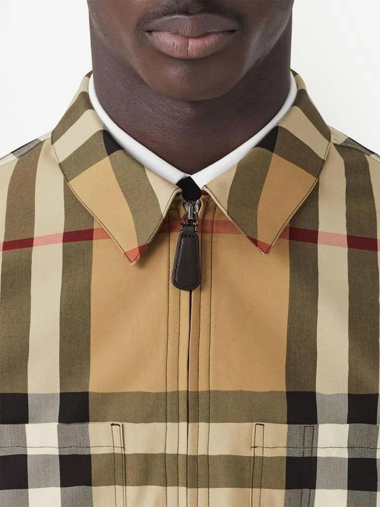 商品Burberry|Exaggerated check shirt-jacket,价格¥5027,第5张图片详细描述