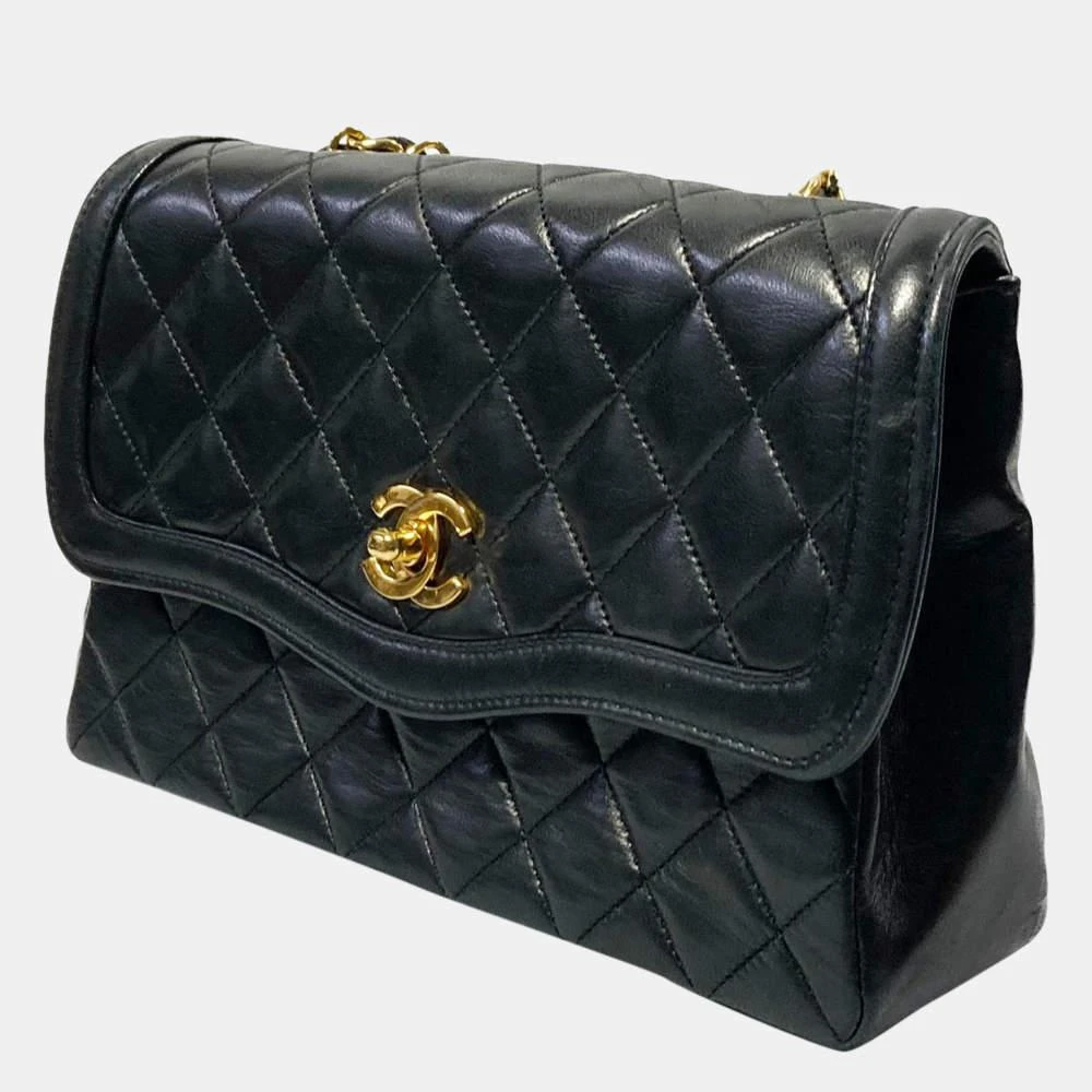 商品[二手商品] Chanel|Chanel Black Matelasse Leather Vintage Single Flap Bag,价格¥36891,第2张图片详细描述