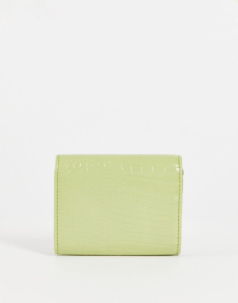 商品ASOS|ASOS DESIGN envelope purse in green croc,价格¥103,第4张图片详细描述