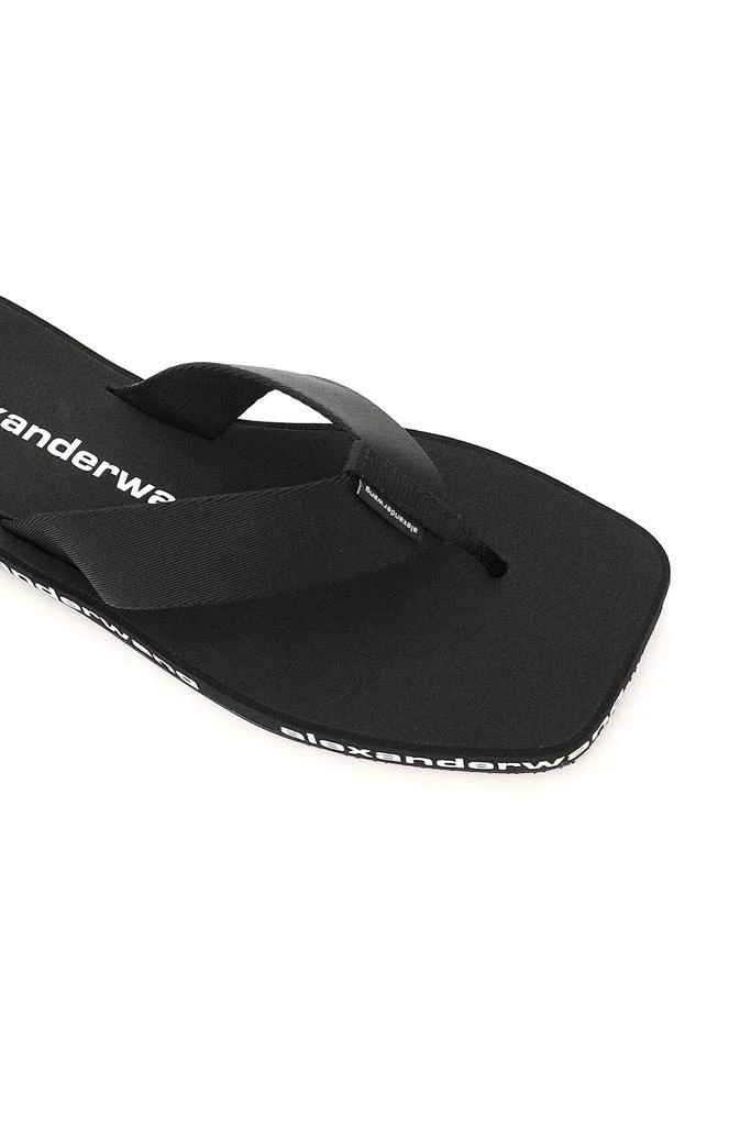 商品Alexander Wang|Alexander Wang Logo Printed Flip Flops,价格¥927,第5张图片详细描述