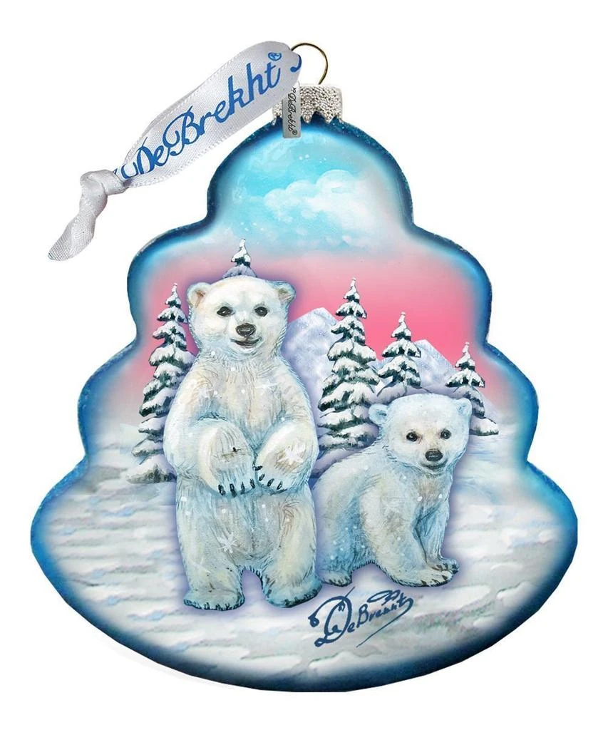 商品G. DeBrekht|Designocracy Polar Bear Tree Glass Ornament Holiday Splendor by G Debrekht,价格¥346,第1张图片