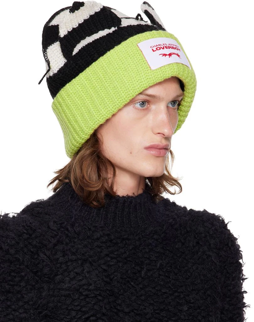 商品Charles Jeffrey Loverboy|SSENSE Exclusive Black Supersized Chunky Ears Beanie,价格¥1665,第2张图片详细描述