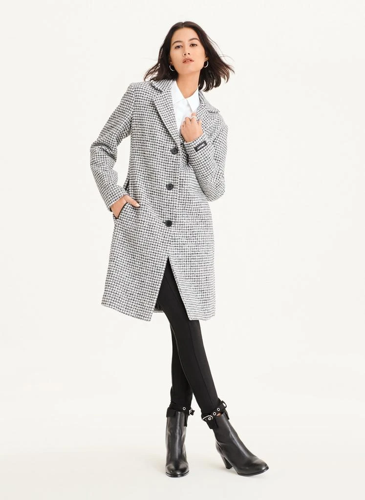 商品DKNY|Plaid Wool Coat,价格¥1208,第3张图片详细描述