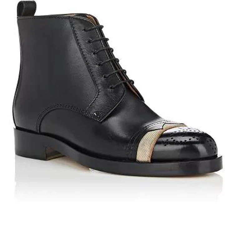 商品MAISON MARGIELA|Cap-Toe Leather Ankle Boots,价格¥2968,第2张图片详细描述