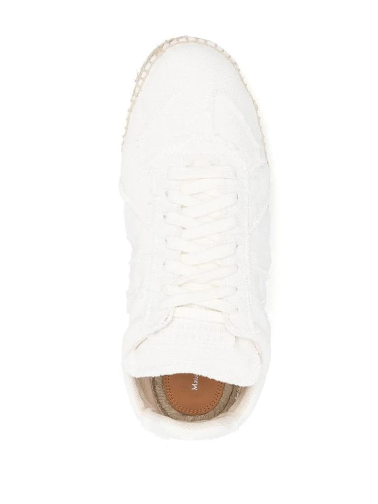 商品MAISON MARGIELA|Maison Margiela White Canvas Replica Espadrilles,价格¥2676,第4张图片详细描述