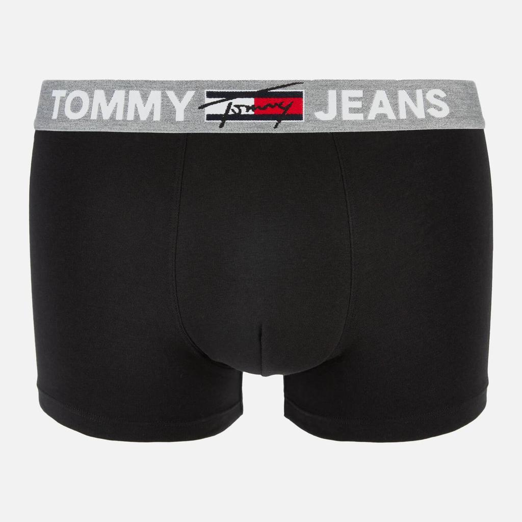 商品Tommy Hilfiger|Tommy Jeans Men's Waistband Flag Boxer Briefs - Black,价格¥84,第1张图片