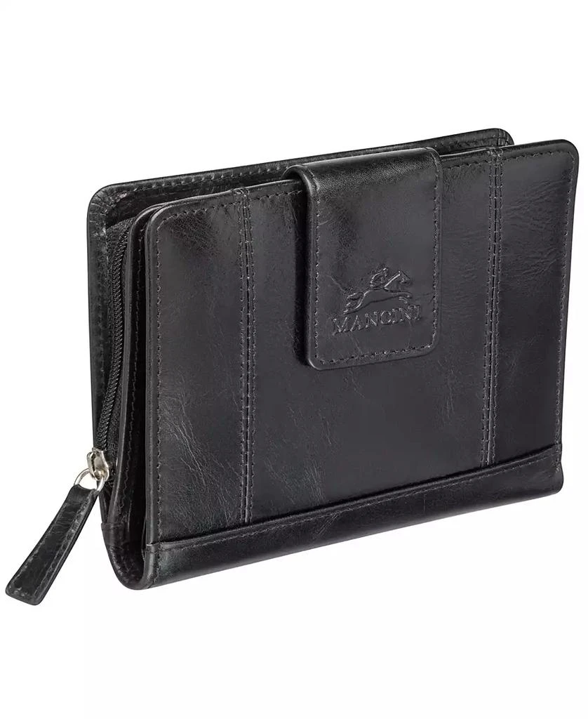 商品Mancini Leather Goods|Men's Casablanca Collection Medium Clutch Wallet,价格¥395,第2张图片详细描述