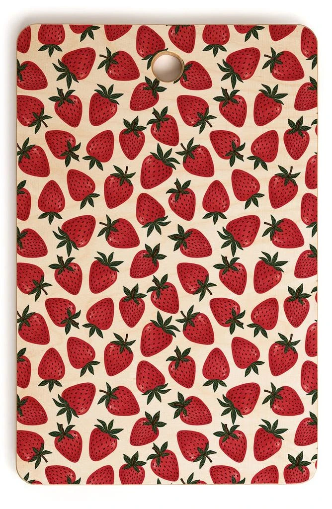商品DENY Designs|Avenie Spring Garden Strawberries Cutting Board,价格¥289,第1张图片
