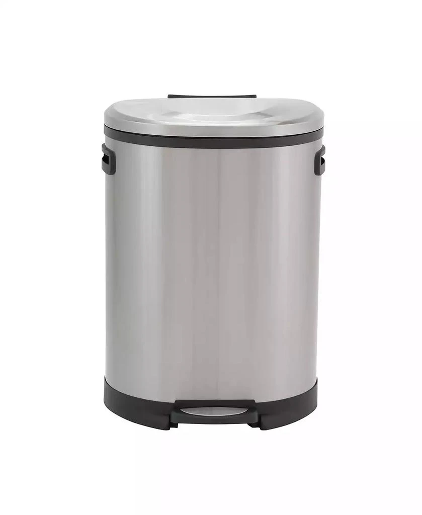 商品Household Essentials|Stainless Steel 50L Aspen Oval Step Trash Can,价格¥1364,第1张图片