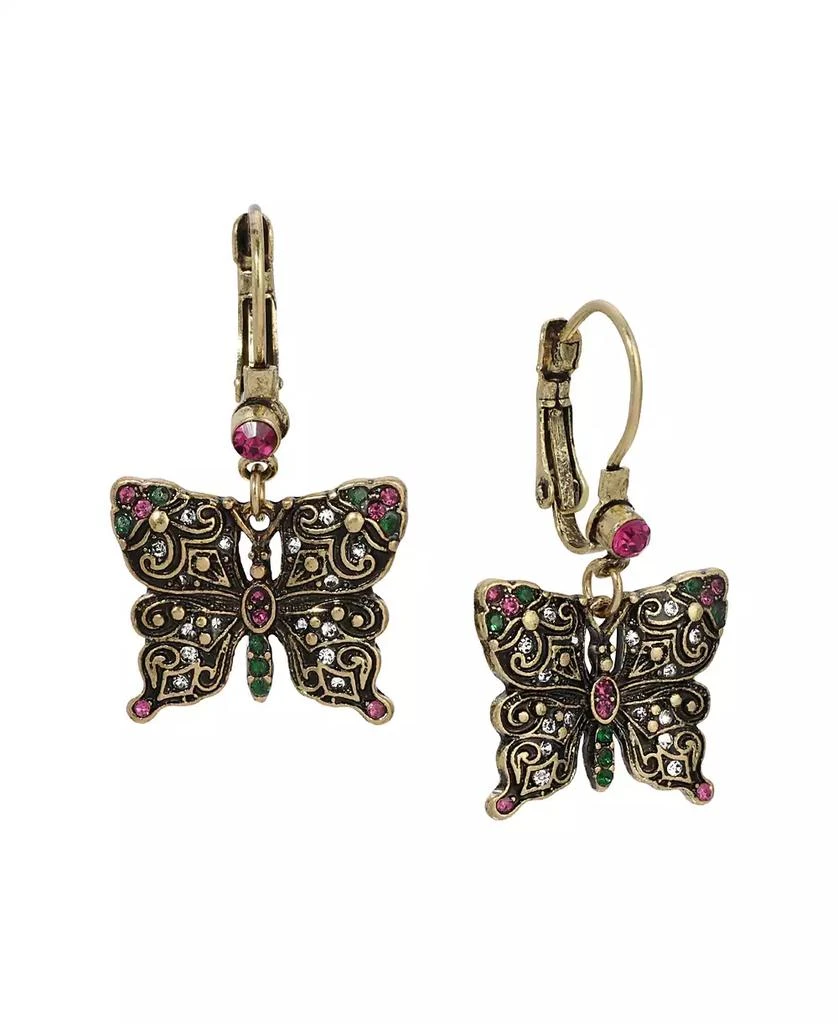 商品2028|Crystal Butterfly Drop Earrings,价格¥192,第1张图片