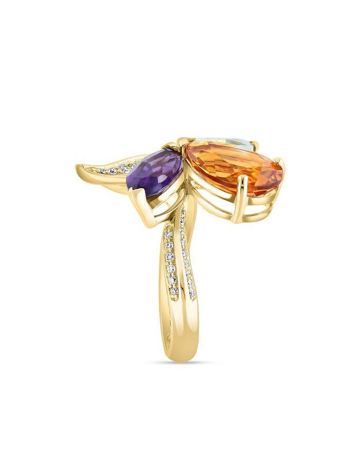 商品Bloomingdale's|Amethyst, Prasiolite, Citrine & Diamond Ring in 14K Gold - Exclusive ,价格¥6391,第2张图片详细描述