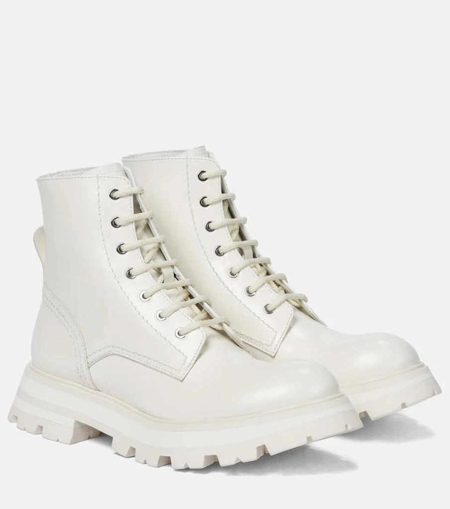 商品Alexander McQueen|Wander leather combat boots,价格¥7459,第1张图片