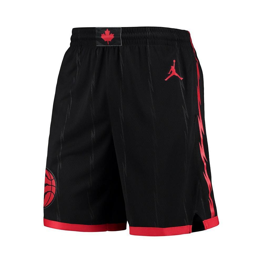商品Jordan|Men's Black and Red Toronto Raptors 2020 and 21 Association Edition Performance Swingman Shorts,价格¥471,第4张图片详细描述