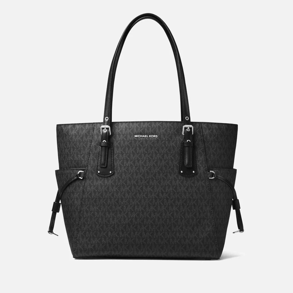 商品Michael Kors|MICHAEL Michael Kors Voyager East West Signature Tote Bag - Black,价格¥1731,第1张图片