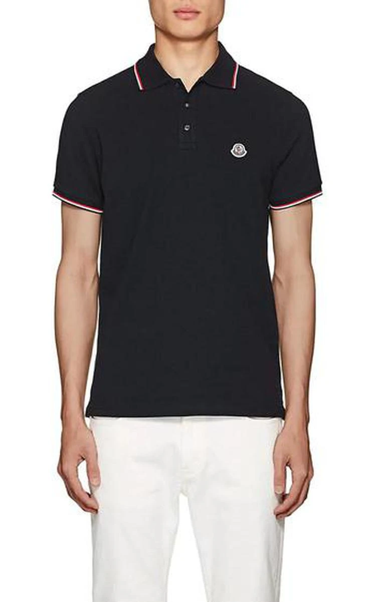 商品Moncler|Striped Cotton Piqué Polo Shirt,价格¥1601,第1张图片