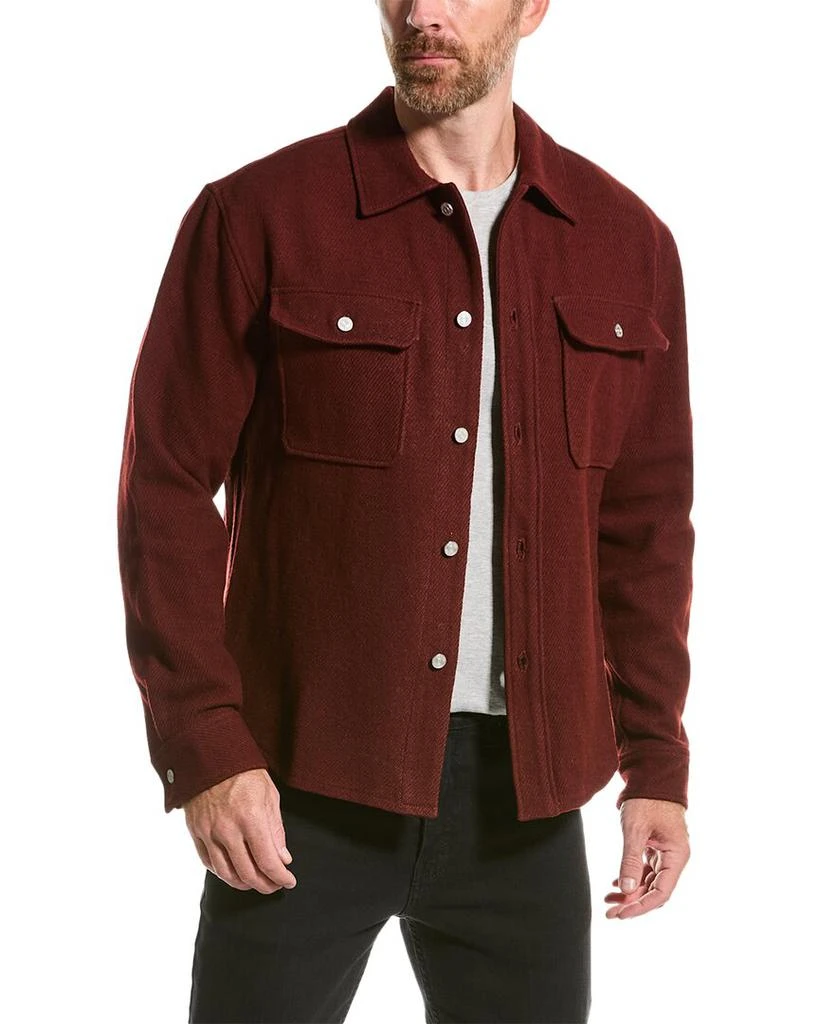 商品FRAME|FRAME Denim Textured Wool-Blend Overshirt,价格¥785,第1张图片