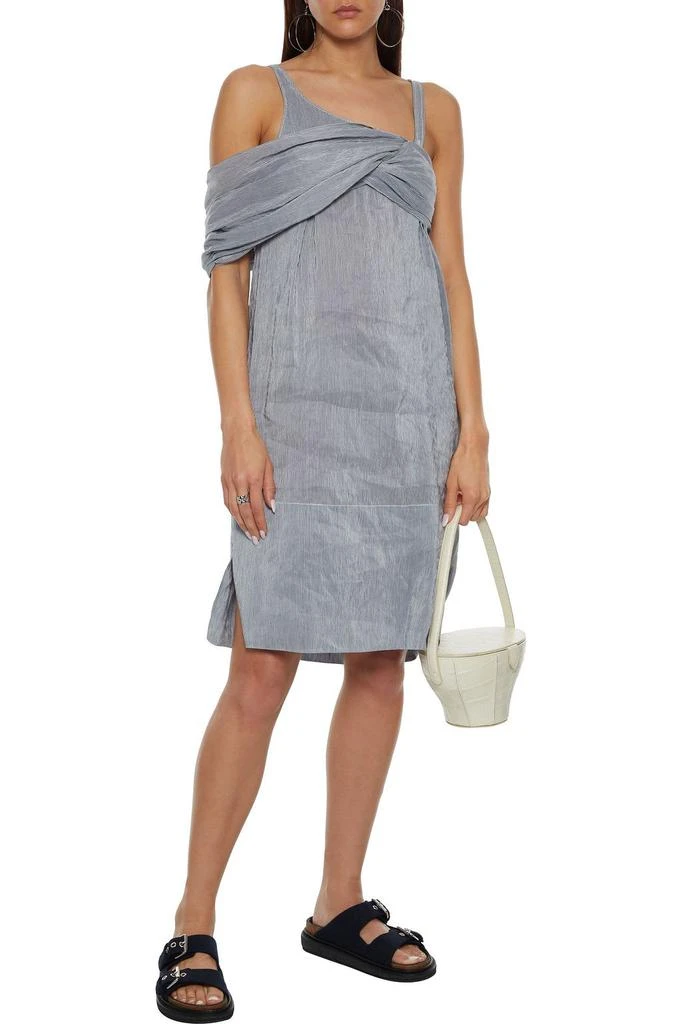 商品Chloé|Cold-shoulder draped striped linen-blend dress,价格¥7249,第4张图片详细描述