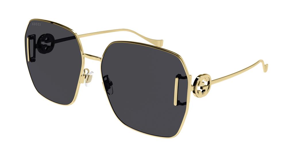 Gucci Grey Geometric Ladies Sunglasses GG1207SA 002商品第1张图片规格展示