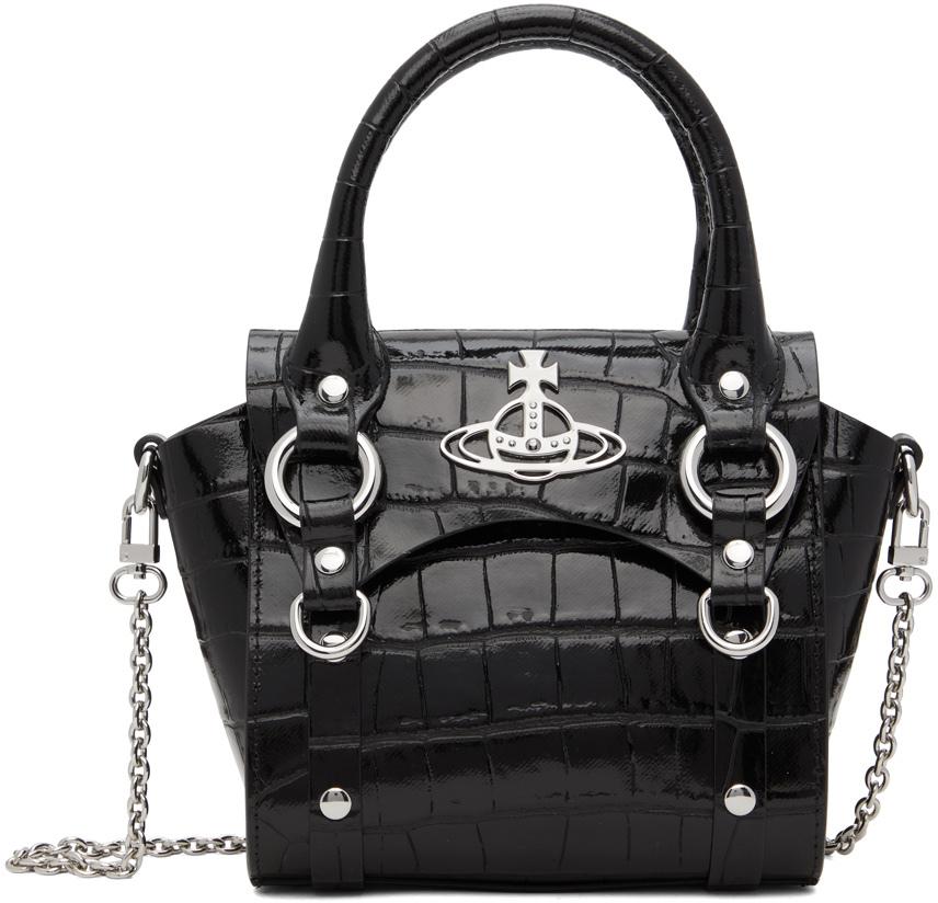 Black Mini Betty Top Handle Bag商品第1张图片规格展示