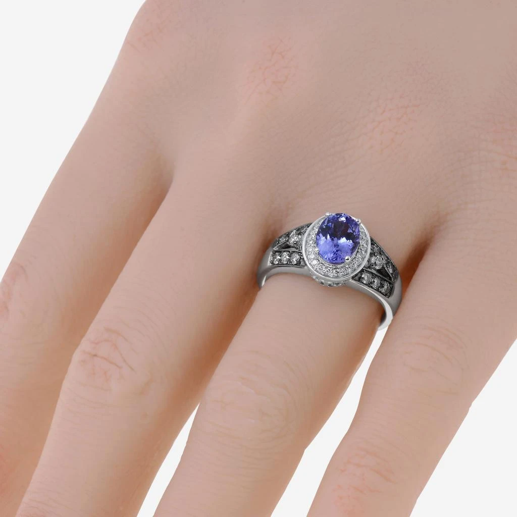 商品Le Vian|Le Vian 14K White Gold, Tanzanite, Chocolate And Vanilla Diamond 0.45ct. Tw. Band Ring Sz 7 SUWA1,价格¥7693,第2张图片详细描述