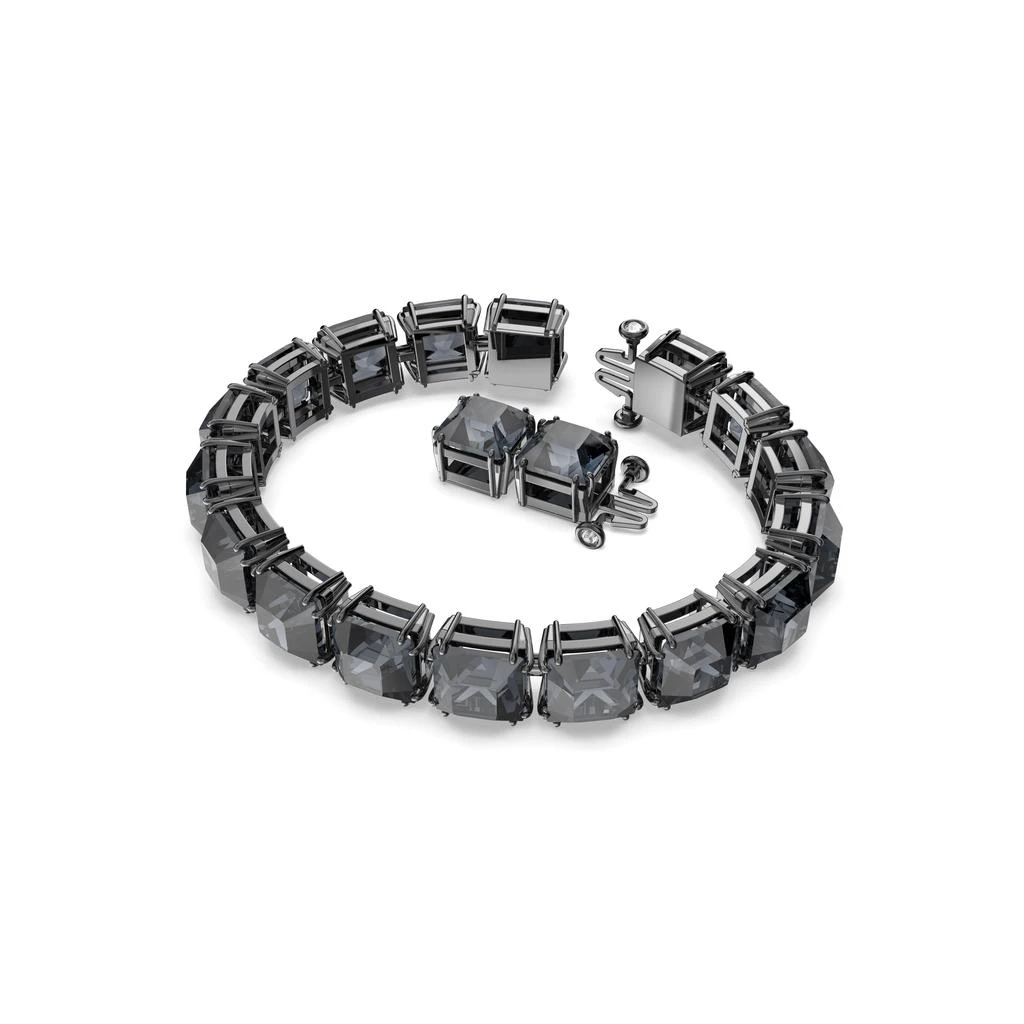 商品Swarovski|Millenia bracelet square cut medium grey ruthenium plated,价格¥2262,第3张图片详细描述