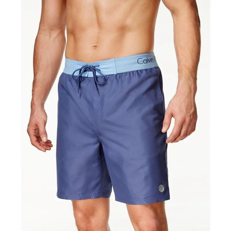 商品Calvin Klein|Men's Logo Waist Band Swim Trunk 9'',价格¥82,第2张图片详细描述