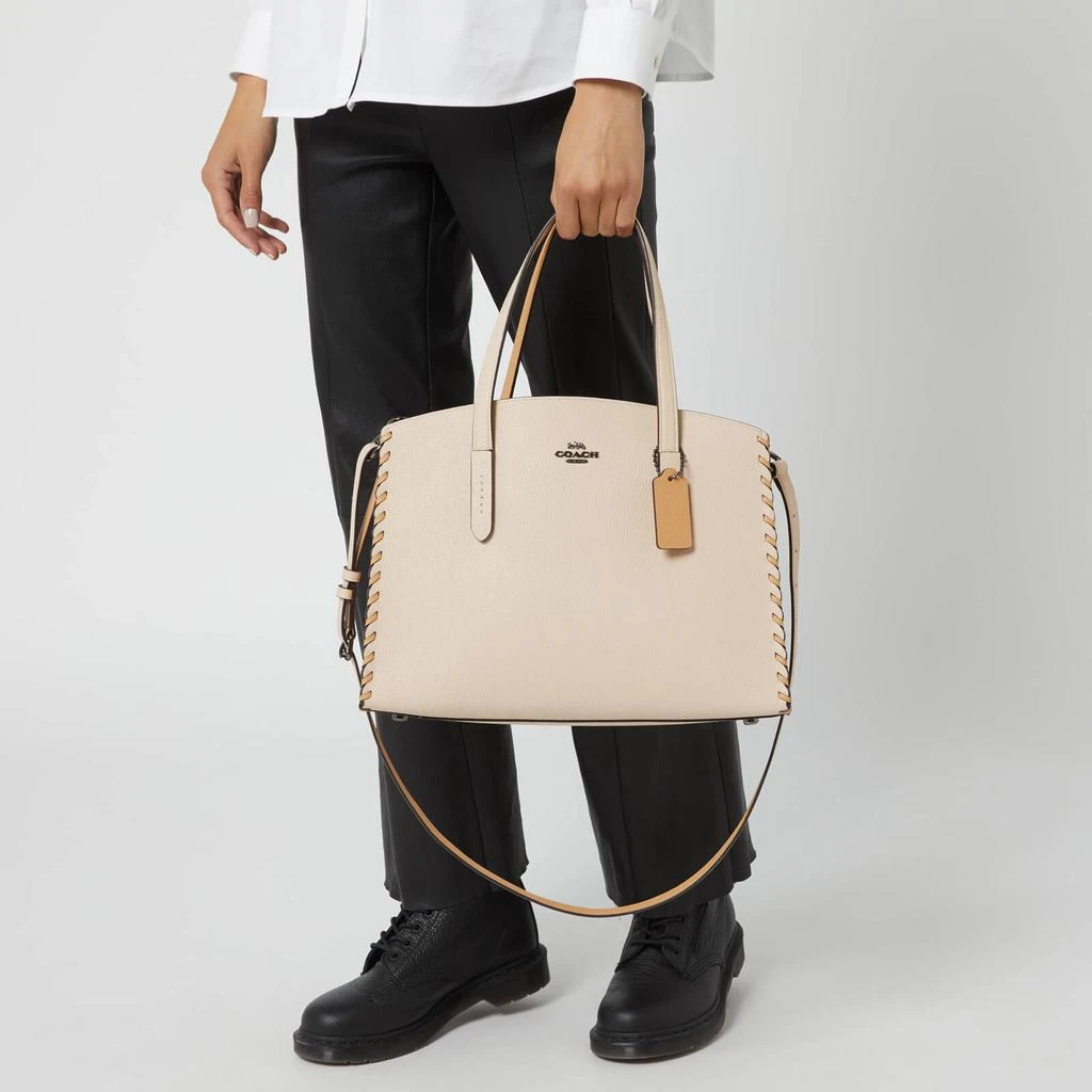 商品Coach|Coach Women's Whipstitch Colorblock Charlie Carryall Bag - Ivory Multi,价格¥3541,第3张图片详细描述