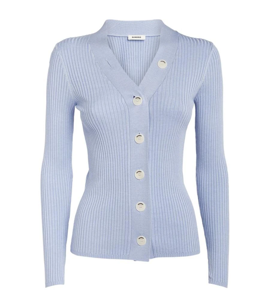 商品Sandro|Rib-Knit Cardigan,价格¥1802,第1张图片