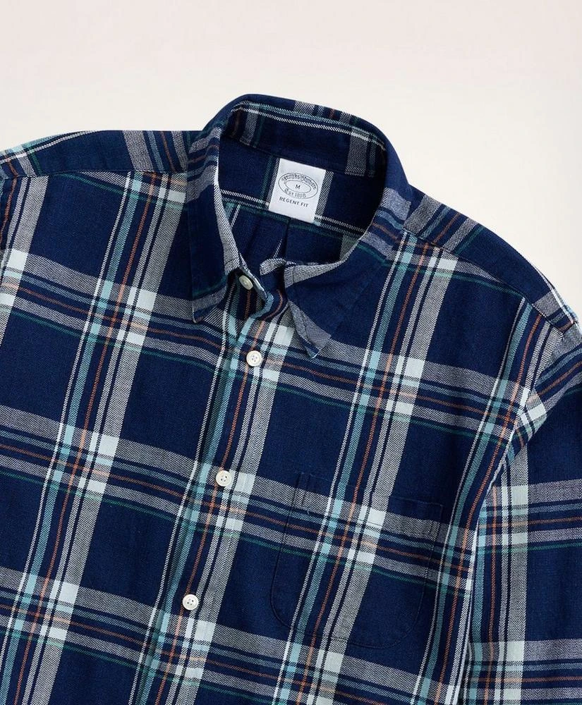 商品Brooks Brothers|Regent Regular-Fit Sport Shirt, Faded Plaid,价格¥377,第2张图片详细描述