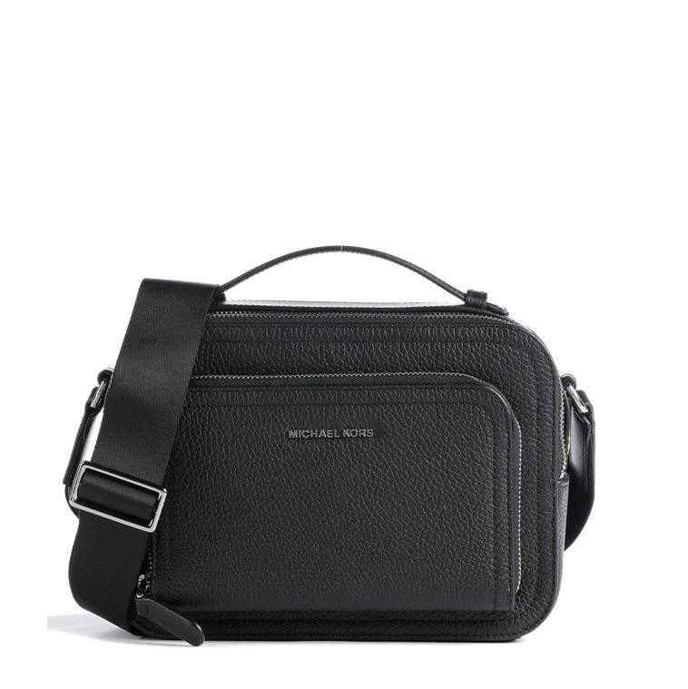 商品Michael Kors|Black Hudson Pebbled Leather Crossbody Bag,价格¥1649,第1张图片