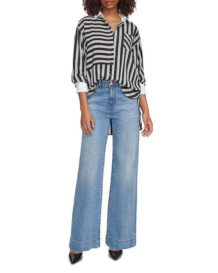 商品Karl Lagerfeld Paris|Oversized Stripe Shirt,价格¥522,第5张图片详细描述