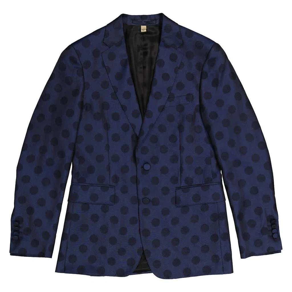 商品Burberry|Men's Midnight Blue Soho Fit Spot Wool Silk Cotton Evening Jacket,价格¥2661,第1张图片