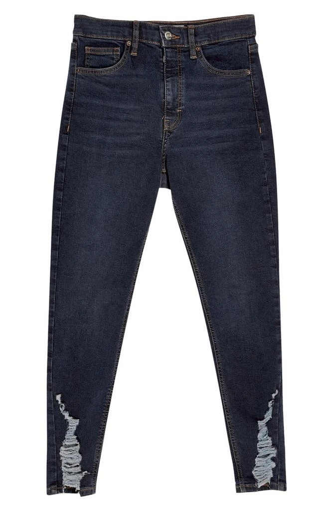 商品Topshop|Jamie High Waist Ripped Hem Skinny Jeans,价格¥208,第3张图片详细描述