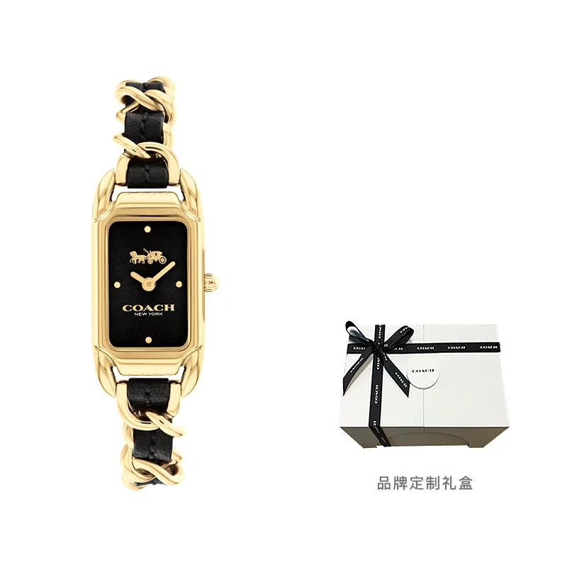 商品[国内直发] Coach|蔻驰 CADIE 欧美表 经典小方糖 石英机芯 黑色表盘 女表 手链表带送礼14504281,价格¥2580,第7张图片详细描述