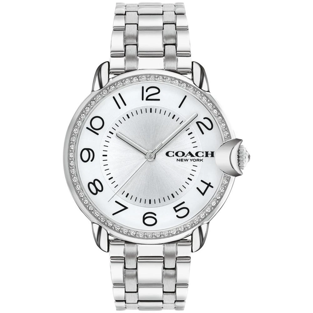 商品Coach|Women's Arden Silver-Tone Stainless Steel Bracelet Watch,价格¥1656,第1张图片