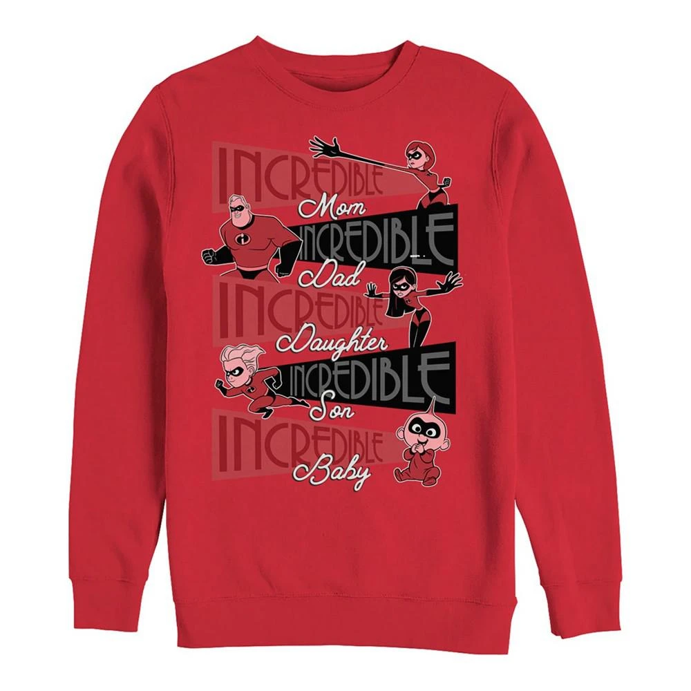 商品Disney|Disney Pixar Men's Incredibles Super Family, Crewneck Fleece,价格¥339,第1张图片