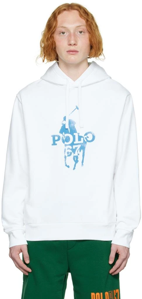 商品Ralph Lauren|White Big Pony Hoodie,价格¥512,第1张图片