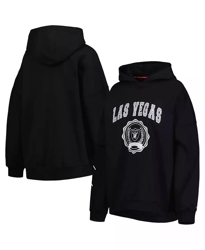 商品Tommy Hilfiger|Women's Black Las Vegas Raiders Becca Drop Shoulder Pullover Hoodie,价格¥501,第1张图片