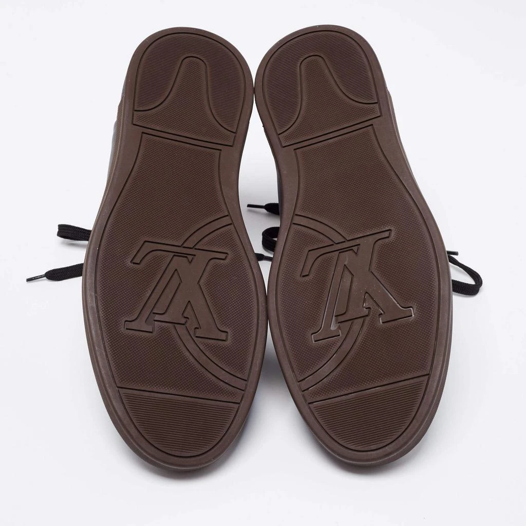 Louis Vuitton Black/Brown Leather and Monogram Canvas Line Up High-Top Sneakers Size 39.5 商品