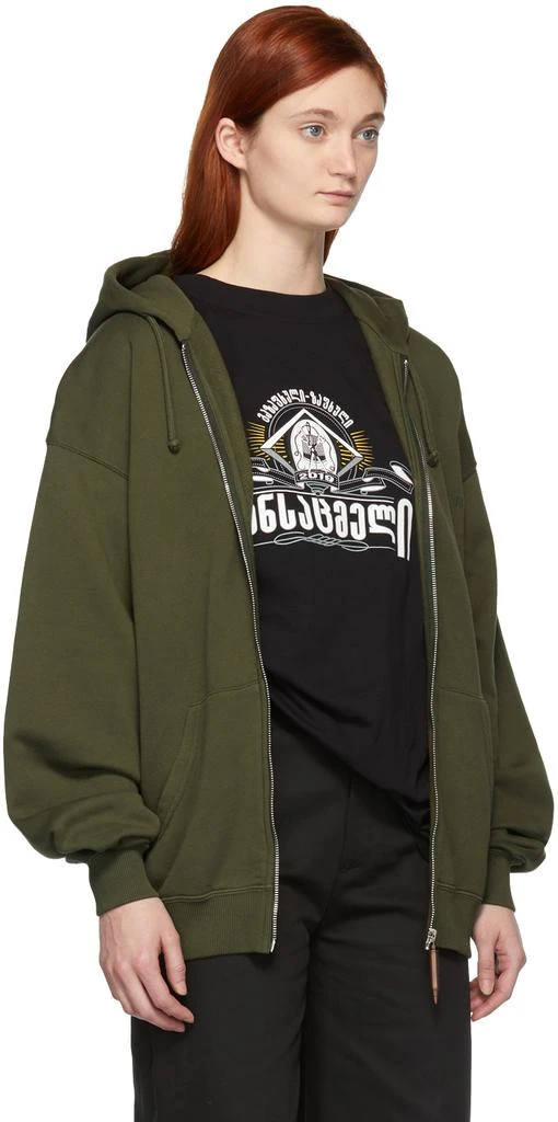 商品Vetements|Khaki Elbow Holes Zip-Up Hoodie,价格¥2011,第2张图片详细描述