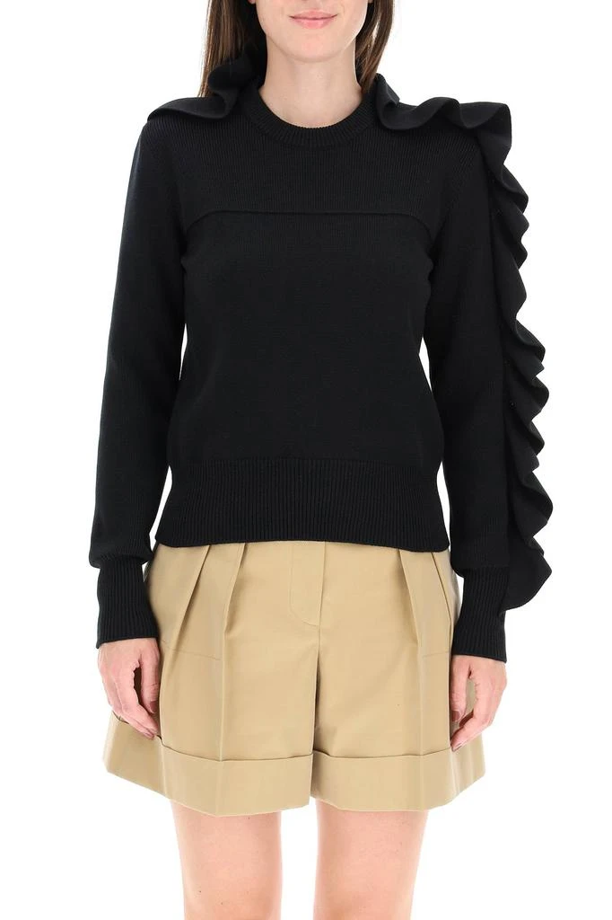 商品Alexander McQueen|Alexander mcqueen ruffled sweater,价格¥4498,第2张图片详细描述