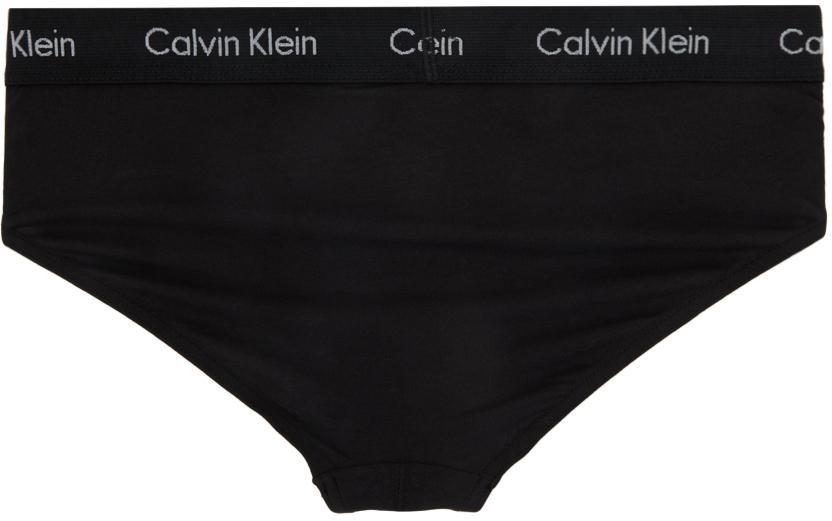 商品Calvin Klein|3-Pack Black Cotton Stretch Hip Briefs,价格¥197,第5张图片详细描述