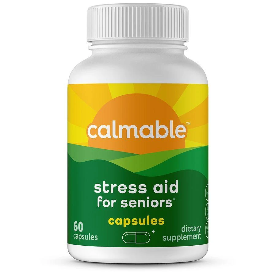 商品Calmable|Stress Relief for Seniors - with Melatonin, Ashwaganda, L-Theanine - Capsules,价格¥147,第1张图片