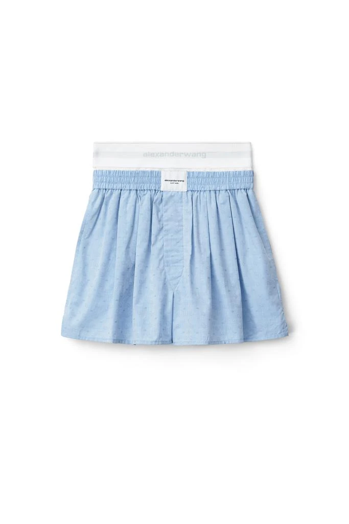 商品Alexander Wang|LOGO ELASTIC BOXERS IN PAISLEY SHIRTING,价格¥1056,第1张图片