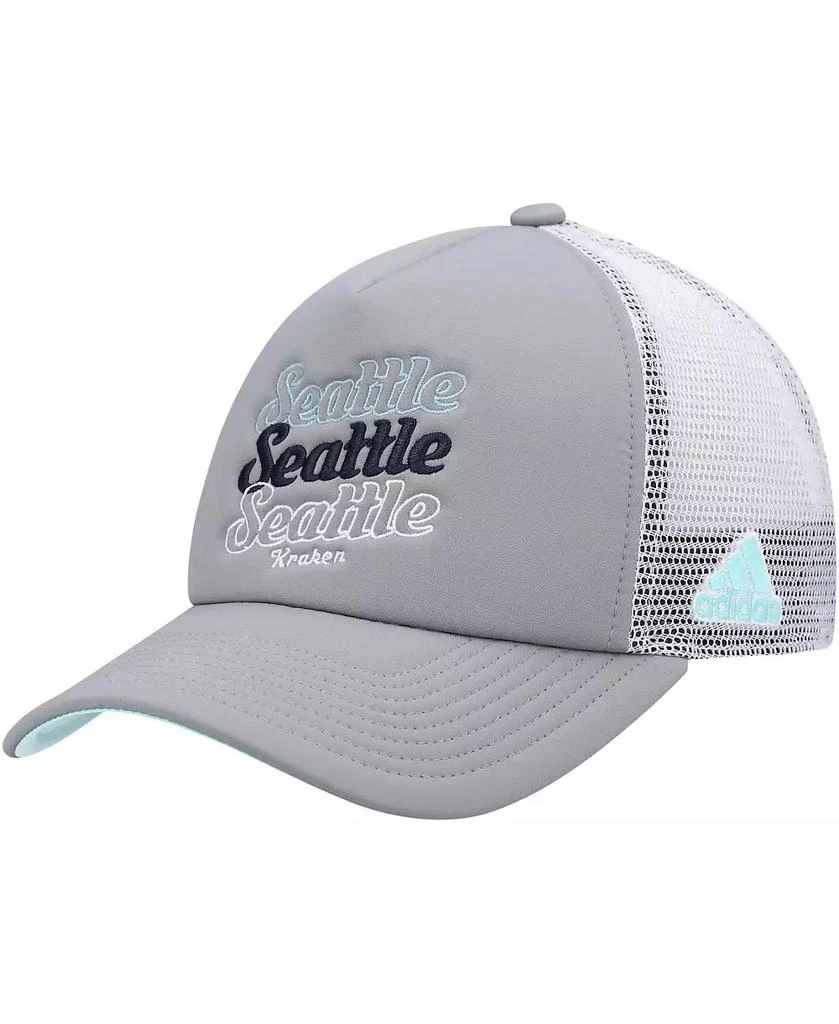 商品Adidas|Women's Gray, White Seattle Kraken Foam Trucker Snapback Hat,价格¥223,第1张图片